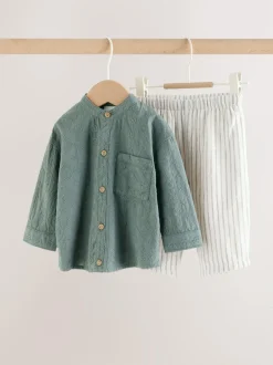 Next Shirt and Trousers Baby Set (0mths-3yrs) Green Sale