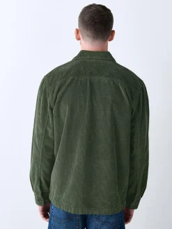 Next Single pocket Corduroy Shacket Overshirt Green Online
