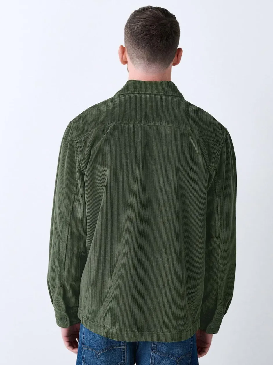 Next Single pocket Corduroy Shacket Overshirt Green Online
