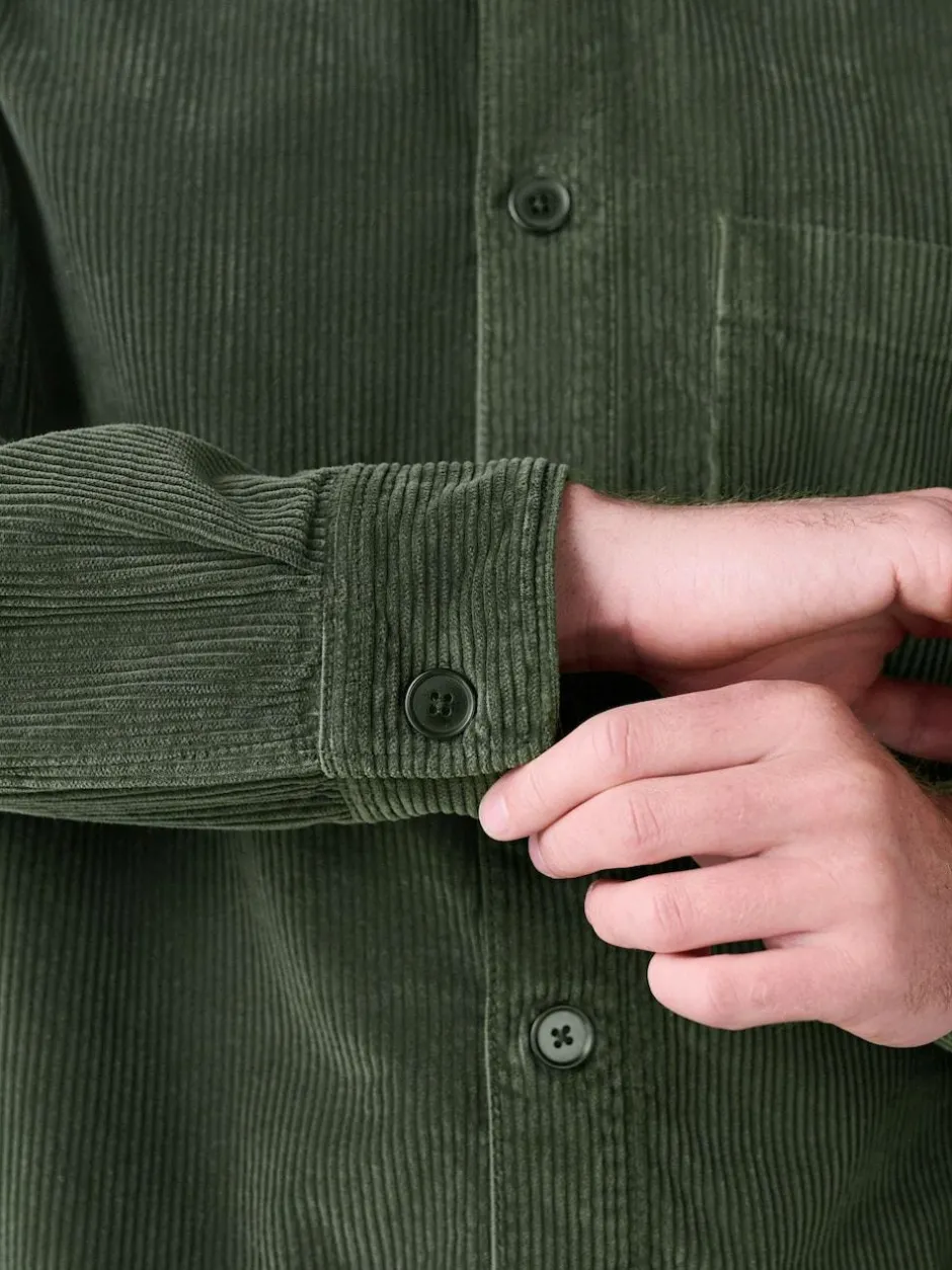 Next Single pocket Corduroy Shacket Overshirt Green Online