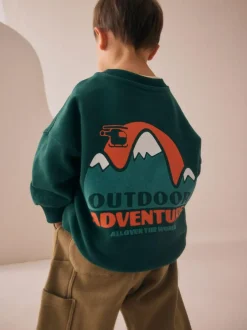 Next Sweatshirt and Utility Joggers Set (3mths-7yrs) Green Discount
