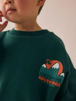 Next Sweatshirt and Utility Joggers Set (3mths-7yrs) Green Discount