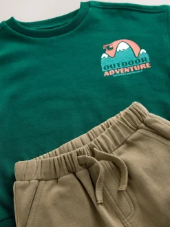 Next Sweatshirt and Utility Joggers Set (3mths-7yrs) Green Discount