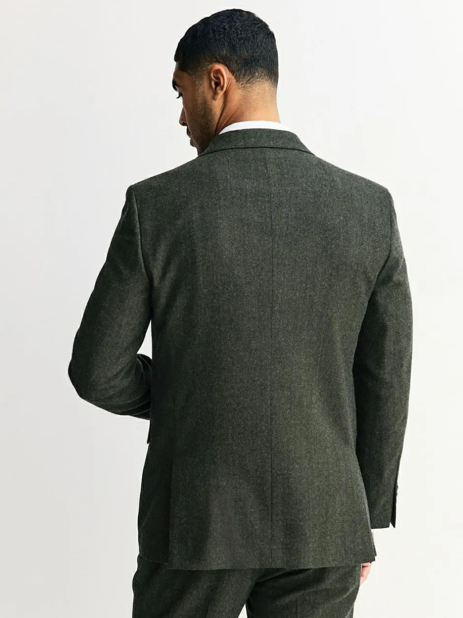 Next Tailored Fit Merino Wool Blend Suit Jacket Green Outlet