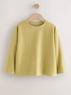 Next Textured Long Sleeve Top (3-16yrs) Green Online