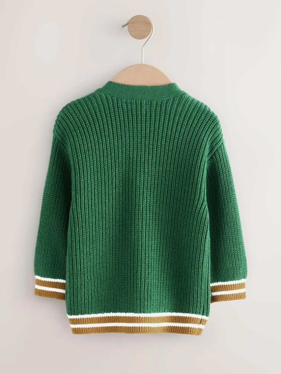 Next Green Varsity Character Cardigan (3mths-7yrs) Discount