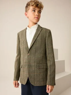 Next Blazer (3-16yrs) Green/Brown Check Hot