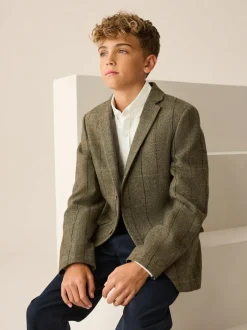 Next Blazer (3-16yrs) Green/Brown Check Hot