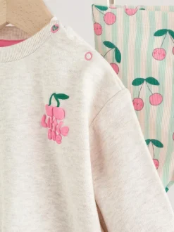 Next Baby Sweatshirt and Leggings 2 Piece Set (0mths-2yrs) Green/Ecru Outlet