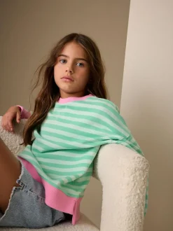 Next Sweatshirt (3-16yrs) Green/Pink New