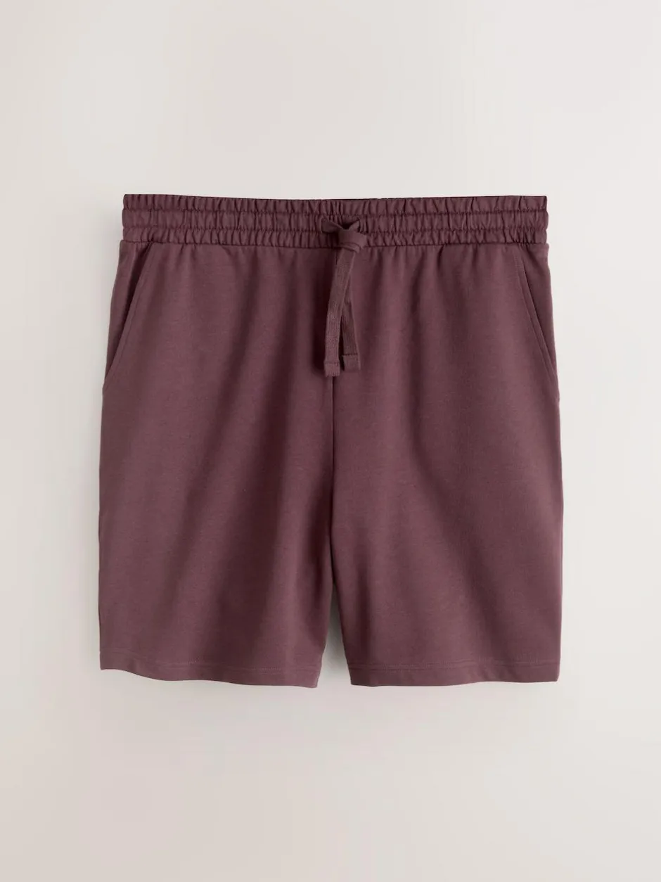 Next Loopback Soft Touch 2 Pack Jogger Shorts Green/Purple Hot