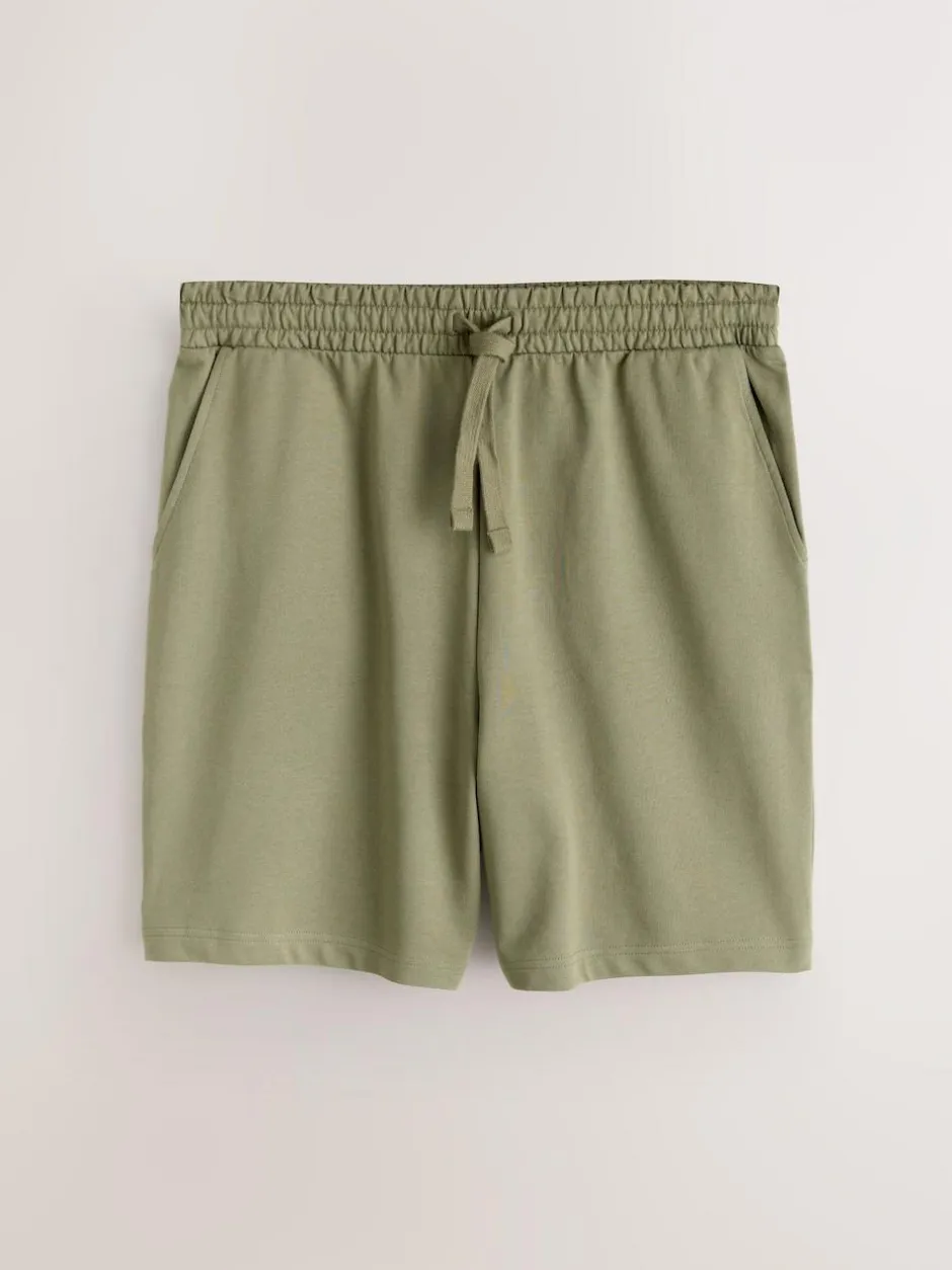 Next Loopback Soft Touch 2 Pack Jogger Shorts Green/Purple Hot