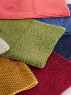 Next 8 Pack Embroidered Lasting Fresh Socks Green/Red/Blue Discount