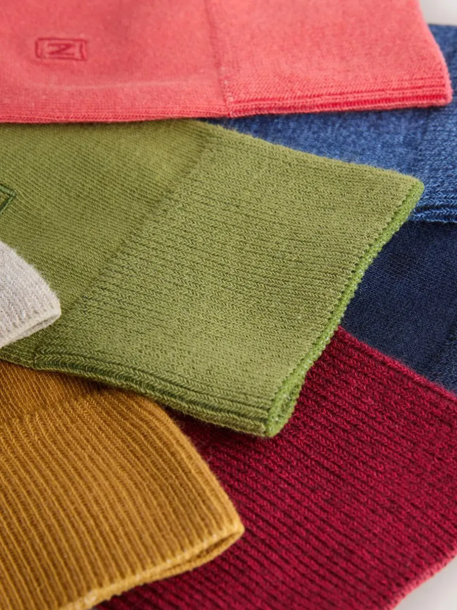 Next 8 Pack Embroidered Lasting Fresh Socks Green/Red/Blue Discount