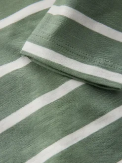 Next Green/White Stripe Safari Long Sleeve Appliqué T-Shirt (3mths-7yrs) Hot