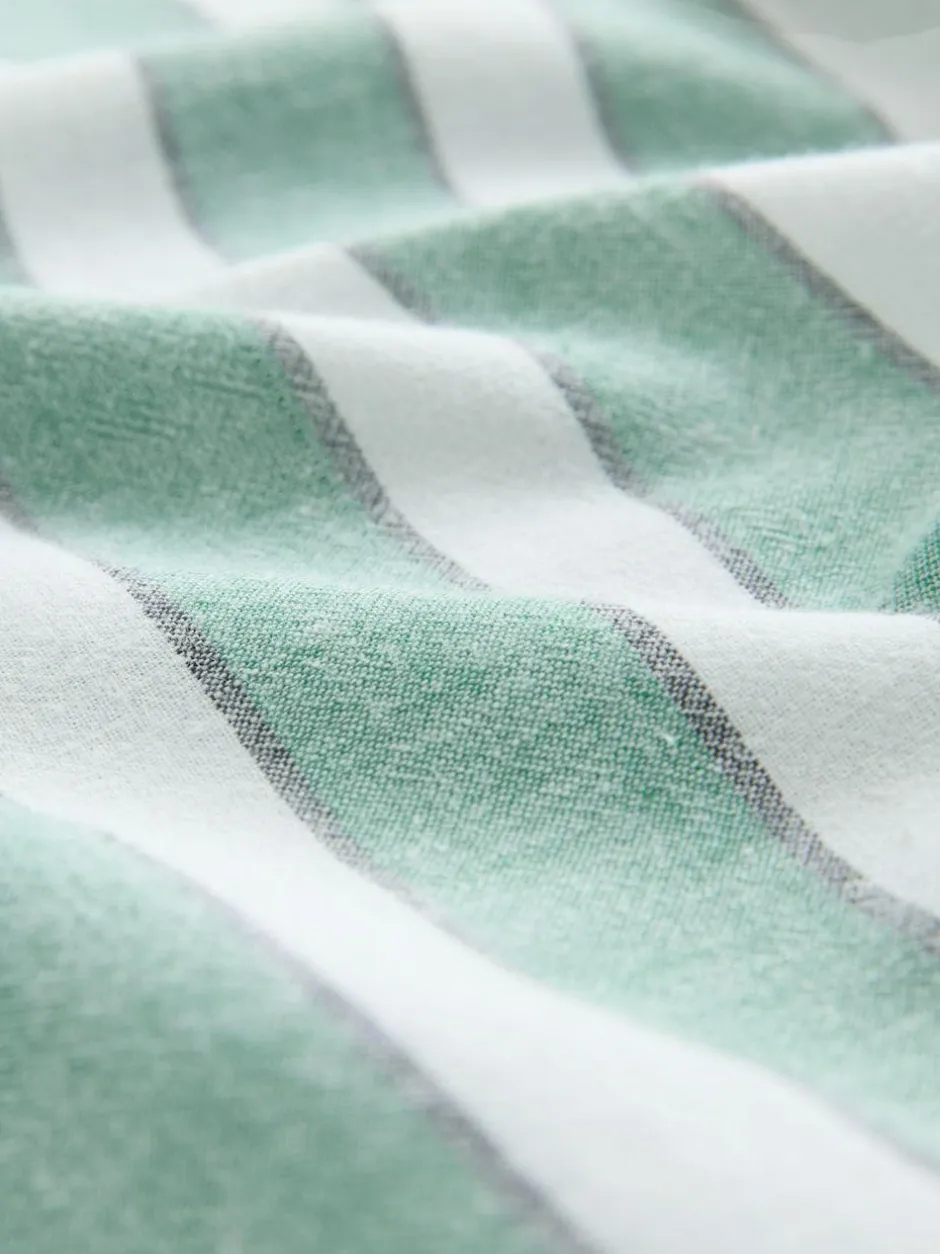 Next Green/White Summer Shirt With Linen Discount