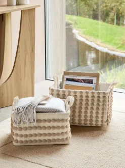 Next Greige Bobbin Set of 2 Storage Basket Best