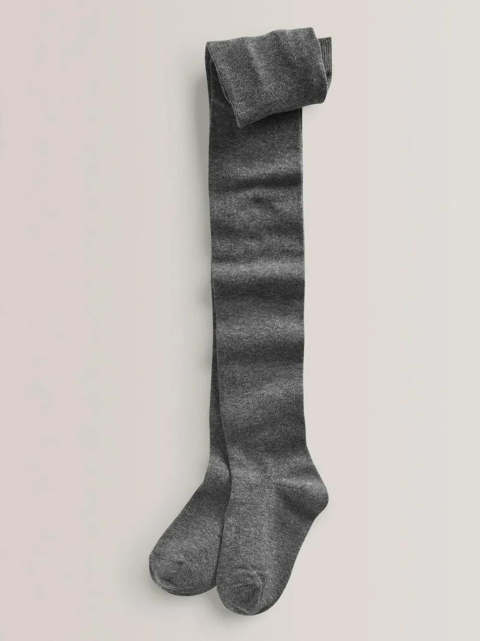 Next 5 Pack Cotton Rich School Tights Grey Discount
