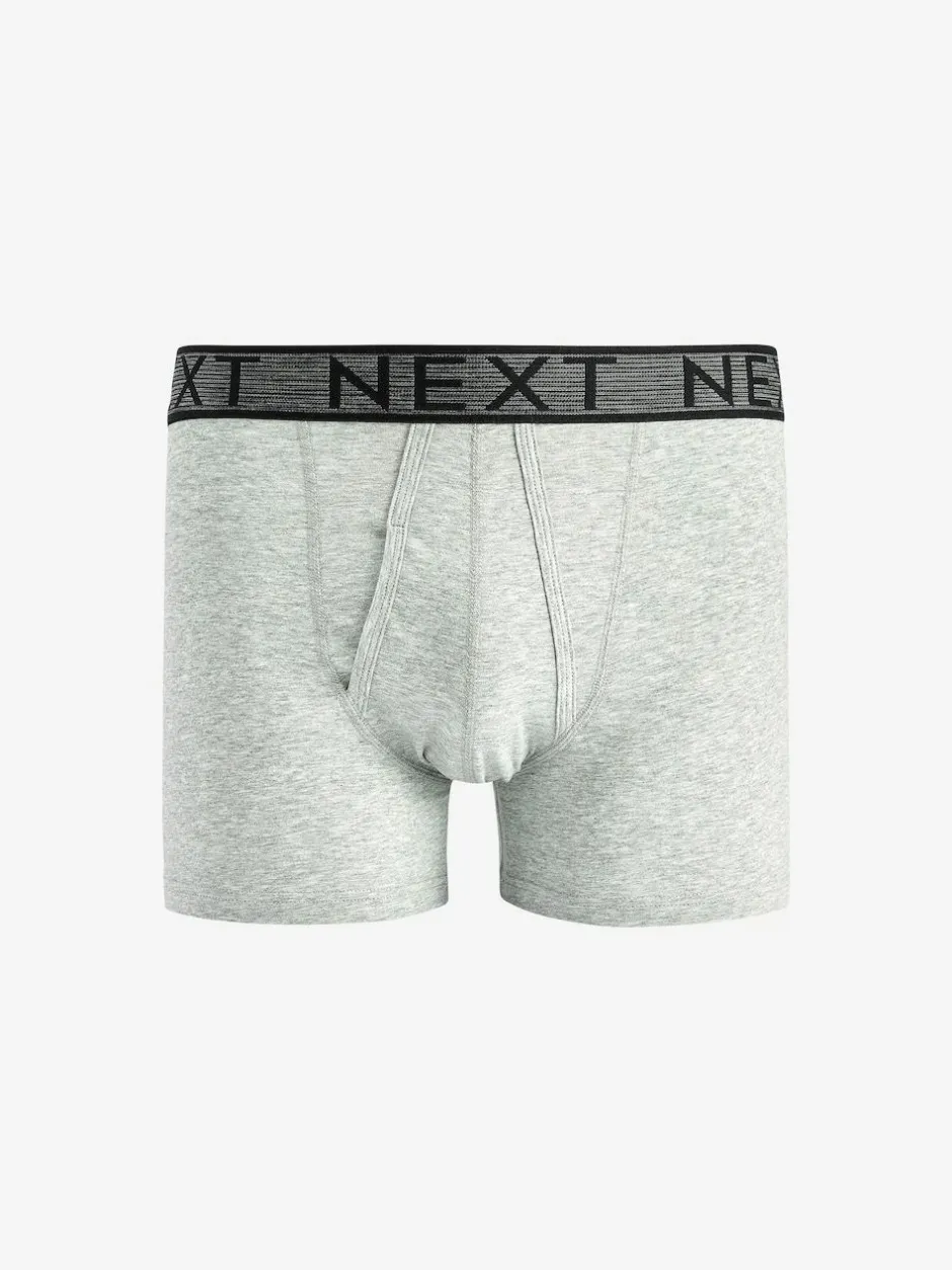 Next Grey A-Front Boxers 10 Pack New
