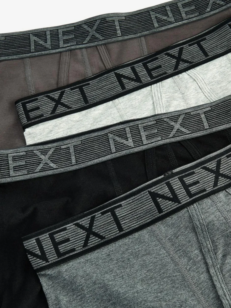 Next Grey A-Front Boxers 10 Pack New