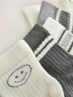 Next Baby Socks 5 Pack (0mths-2yrs) Grey Outlet