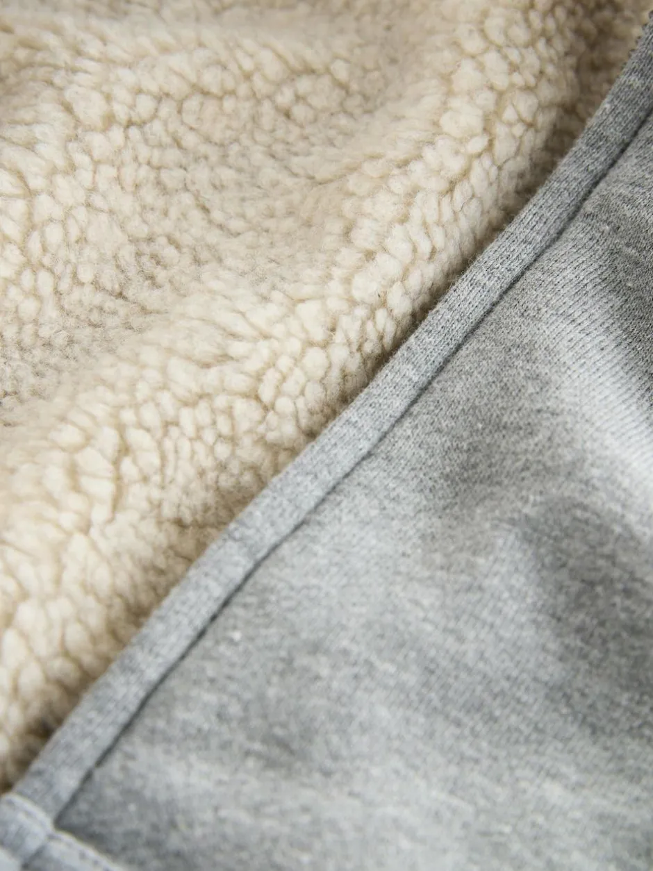 Next Borg Fleece Zip Through Hoodie (3-16yrs) Grey Sale