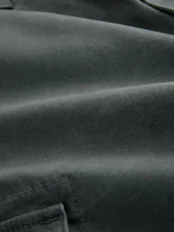 Next Relaxed Fit Cotton Stretch Cargo Trousers Grey Charcoal Sale