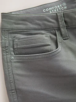 Next Straight Fit Comfort Stretch Jeans Grey Charcoal New