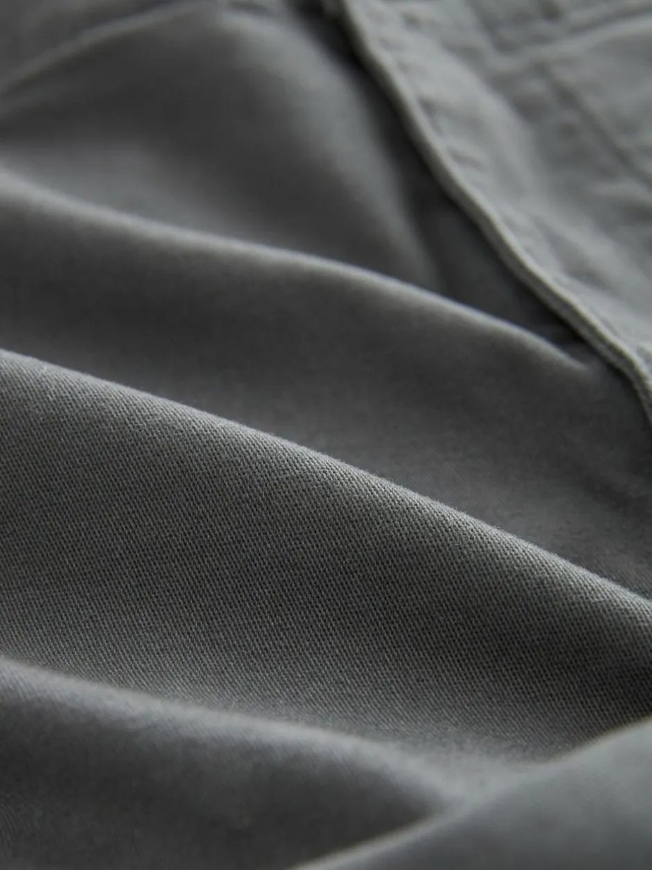 Next Grey Charcoal Straight Fit Cotton Stretch Cargo Trousers Sale