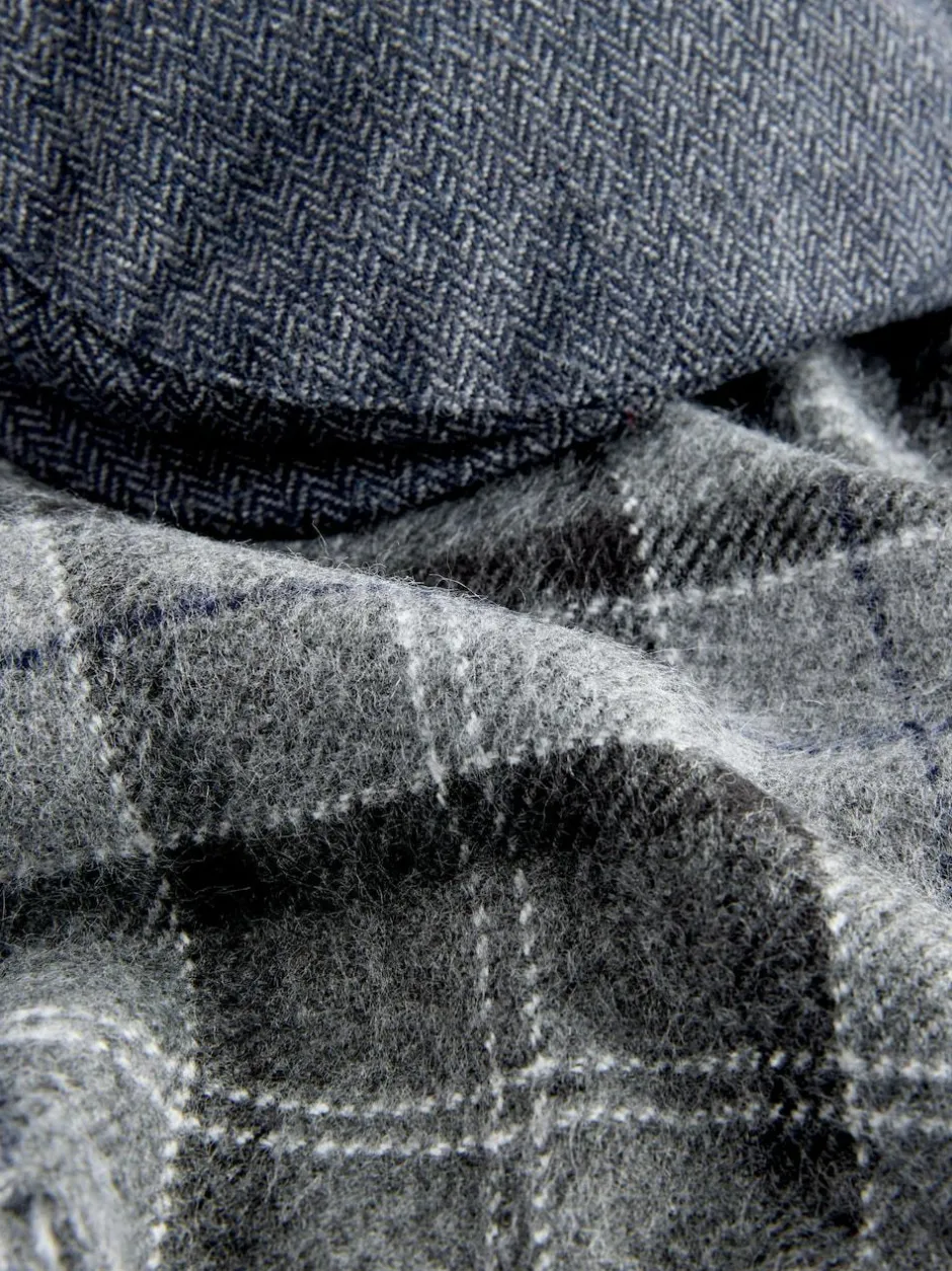 Next Grey Check Flat Cap And Scarf Set Hot