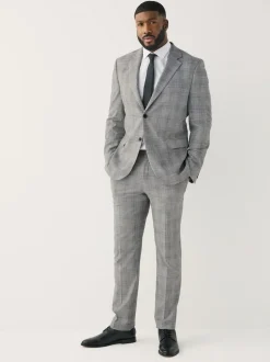 Next Grey Check Muscle Fit Motionflex Stretch Suit Jacket Best