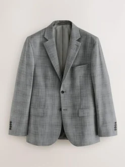 Next Grey Check Muscle Fit Motionflex Stretch Suit Jacket Best