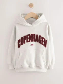 Next Grey City Slogan Hoodie (3-16yrs)