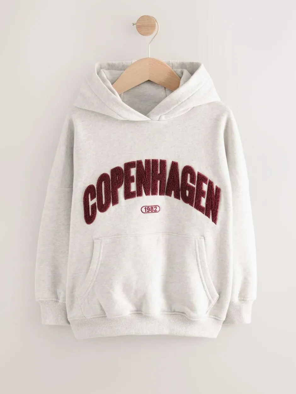 Next Grey City Slogan Hoodie (3-16yrs)