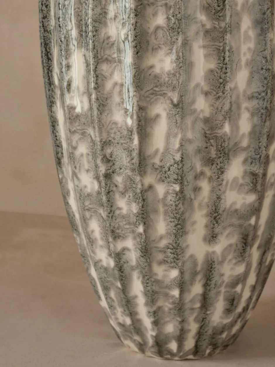 Next Grey Cream Extra Large Reactive Glaze Ceramic Vase Outlet