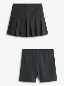 Next Cycle Short and Pleated Skirt Set (3-17yrs) Grey Best