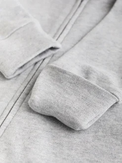Next Essential Zipped 100% Cotton Baby Sleepsuits 3 Pack (0-3yrs) Grey Sale