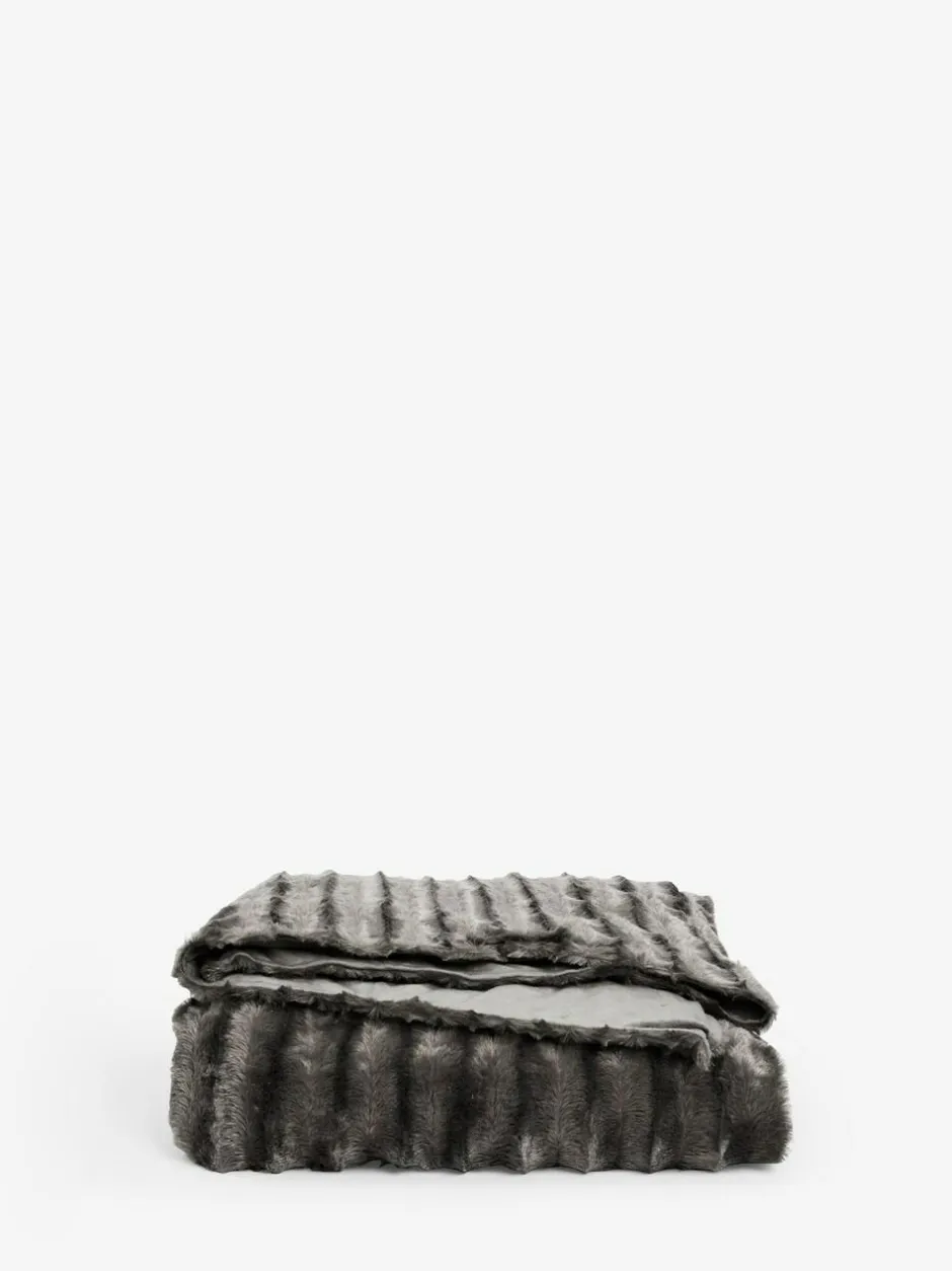 Next Weighted Blanket Grey Faux Fur Best