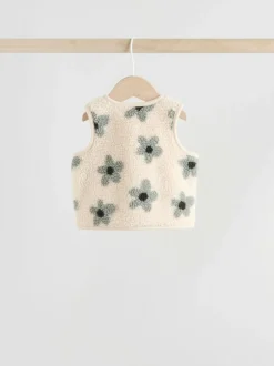 Next Baby Long Sleeve Top and Leggings with Gilet Set 3 Piece (0mths-2yrs) Grey Floral