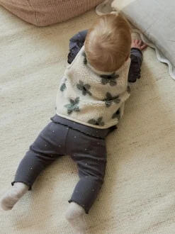Next Baby Long Sleeve Top and Leggings with Gilet Set 3 Piece (0mths-2yrs) Grey Floral