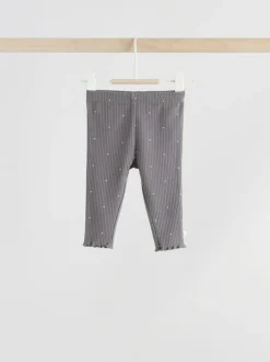 Next Baby Long Sleeve Top and Leggings with Gilet Set 3 Piece (0mths-2yrs) Grey Floral