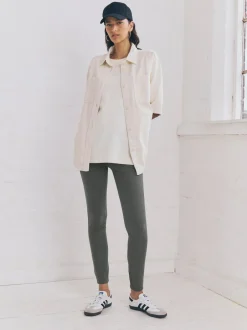 Next Grey Full Length Jersey Denim Leggings Outlet