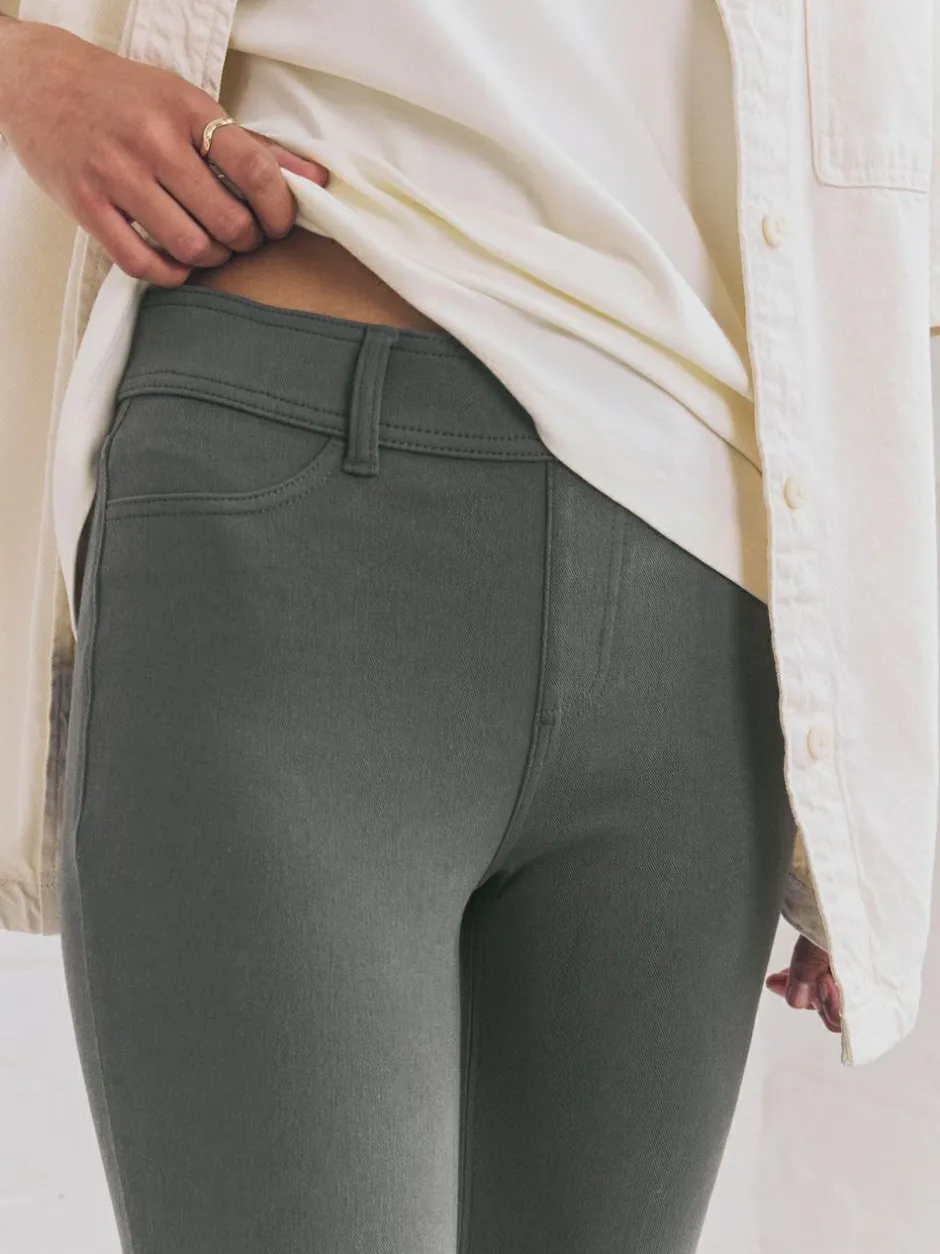Next Grey Full Length Jersey Denim Leggings Outlet