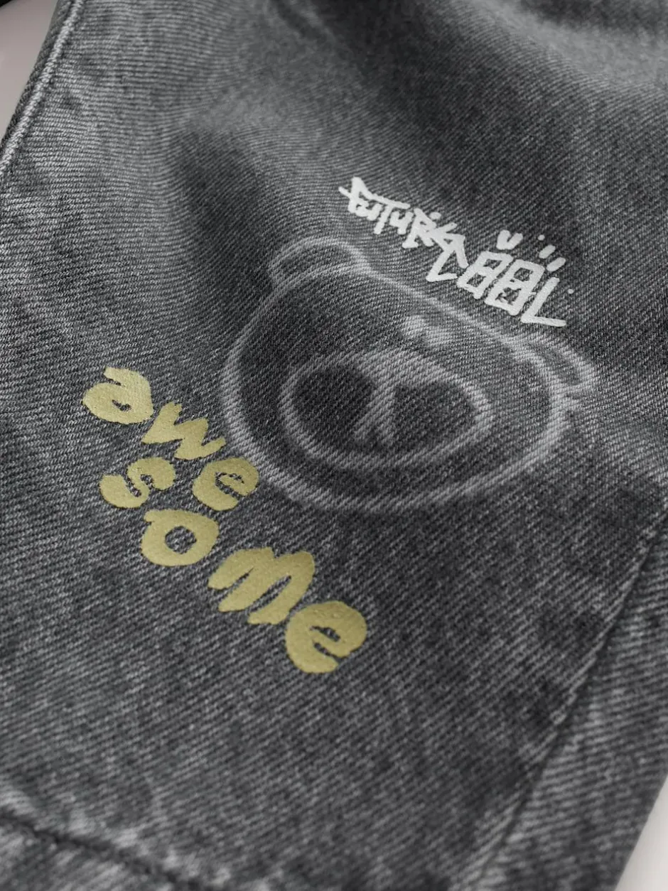 Next Barrel Jeans (3mths-7yrs) Grey Graffiti Discount