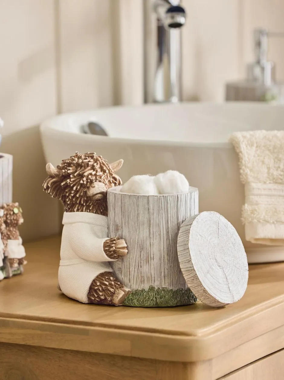 Next Grey Hamish the Highland Cow Spa Storage Jar Clearance