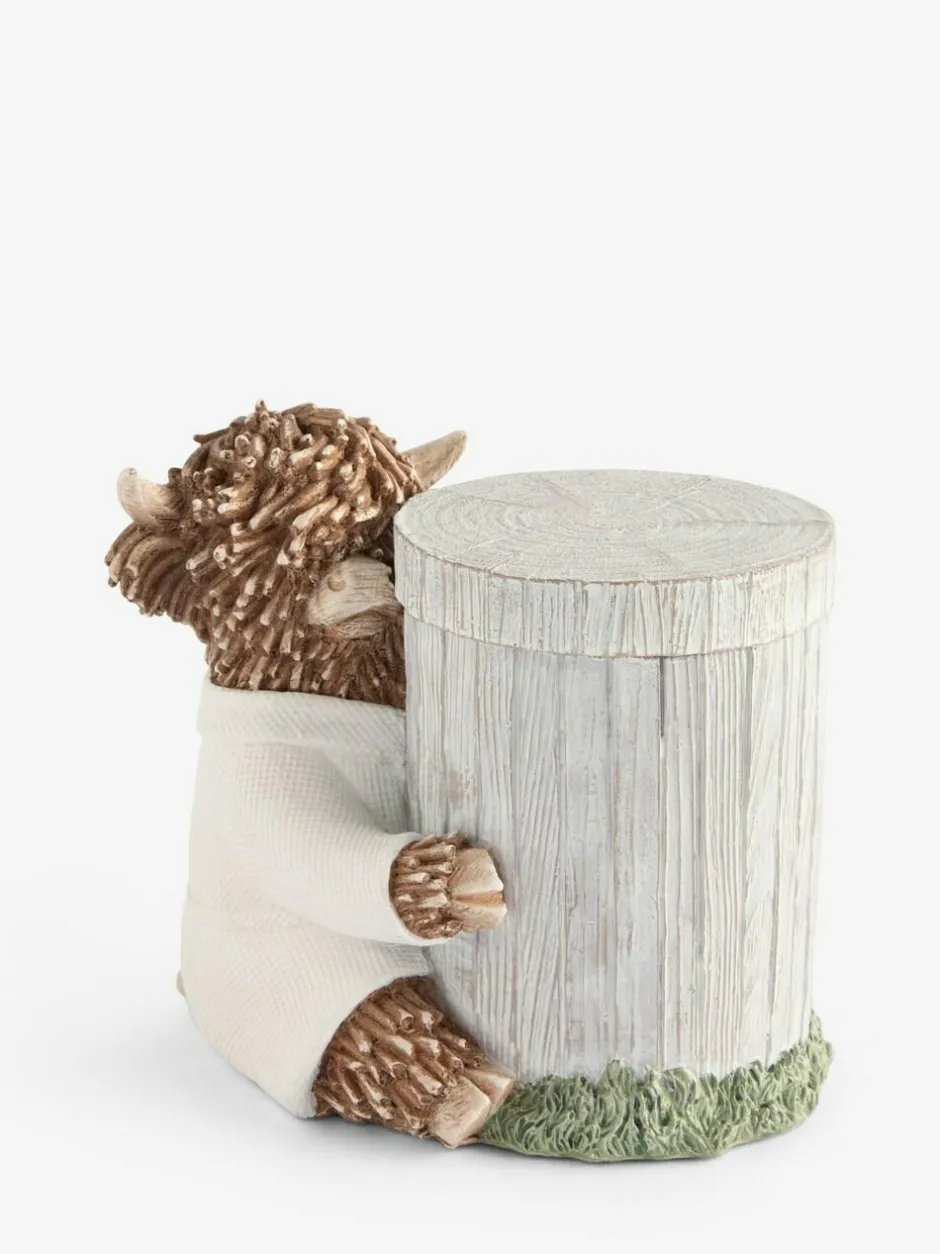 Next Grey Hamish the Highland Cow Spa Storage Jar Clearance