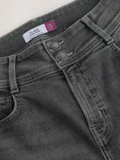 Next High Rise Stretch Flare Jeans Grey Outlet