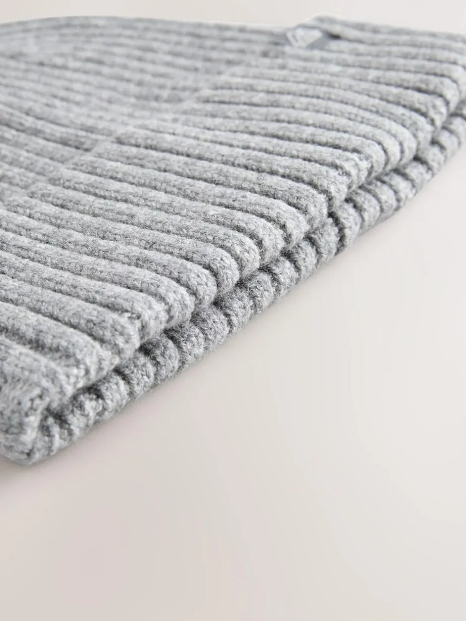 Next Grey Knitted Beanie Hat (1-16yrs) Online