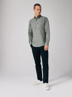 Next Grey Marl Regular Fit Button Down Easy Iron Oxford Shirt Online