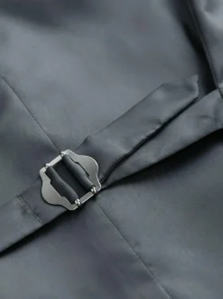 Next Merino Wool Blend Suit Waistcoat Grey Sale